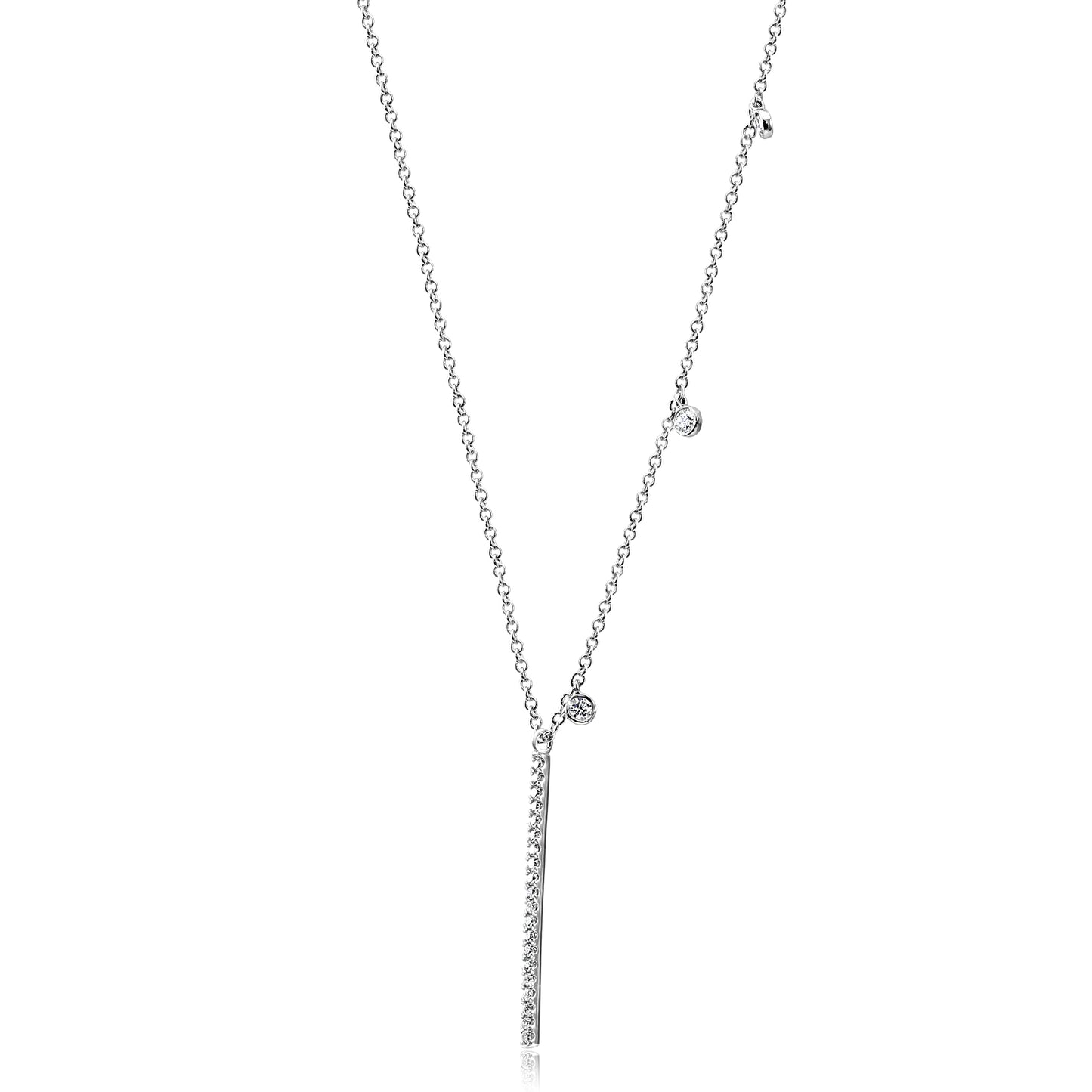 Elegant Diamond Bar Necklace