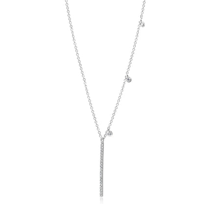 Elegant Diamond Bar Necklace