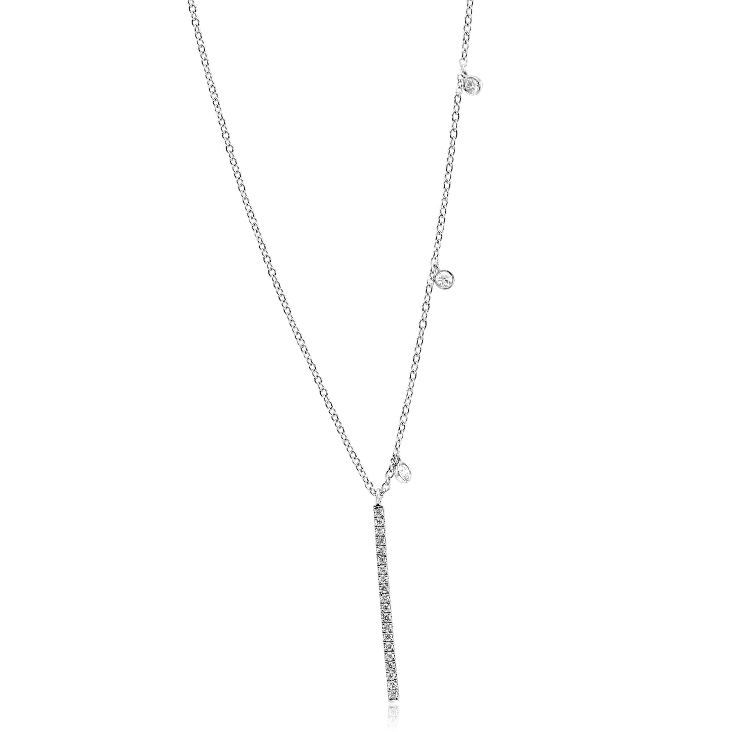 Elegant Diamond Bar Necklace