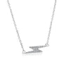 Lightning Bolt 14K White Gold Natural Diamond