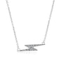 Lightning Bolt 14K White Gold Natural Diamond