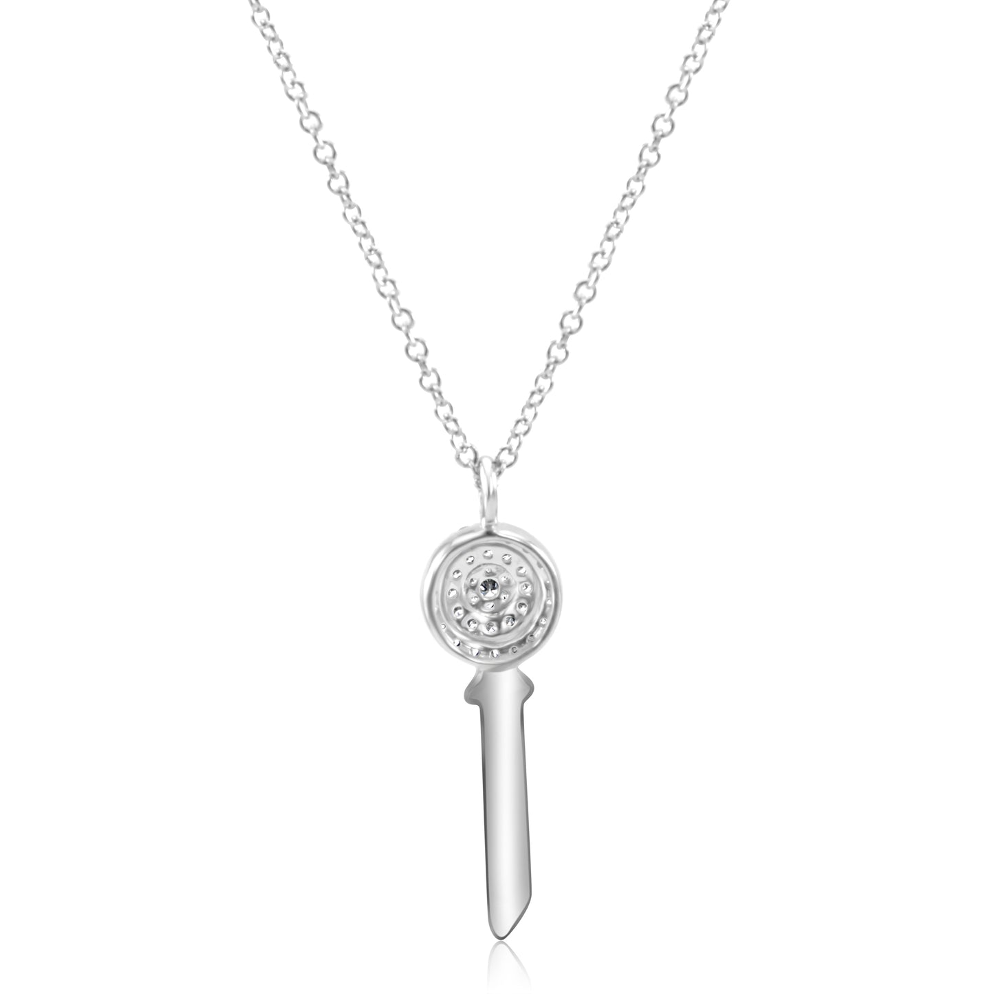 Radiant Diamond Sword Necklace