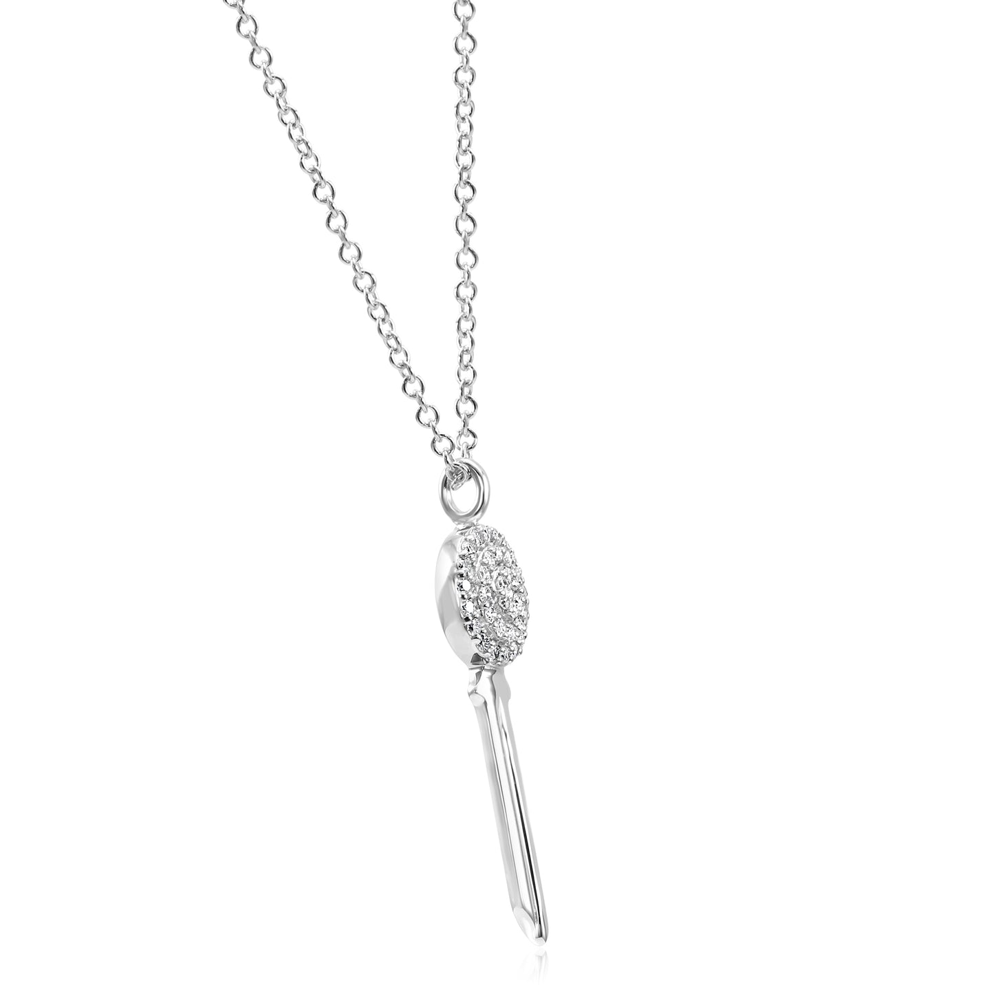 Radiant Diamond Sword Necklace