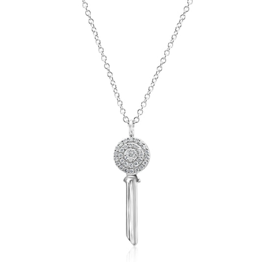 Radiant Diamond Sword Necklace