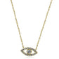 Evil Eye Diamond Necklace 14K Yellow Gold