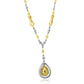 1.63 Carat Fancy Natural Yellow Diamond Pear Shape 18K White & Yellow Gold