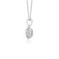 Stunning Hexagon Necklace 14K White Gold Enclosed With 0.84 Carat Diamond