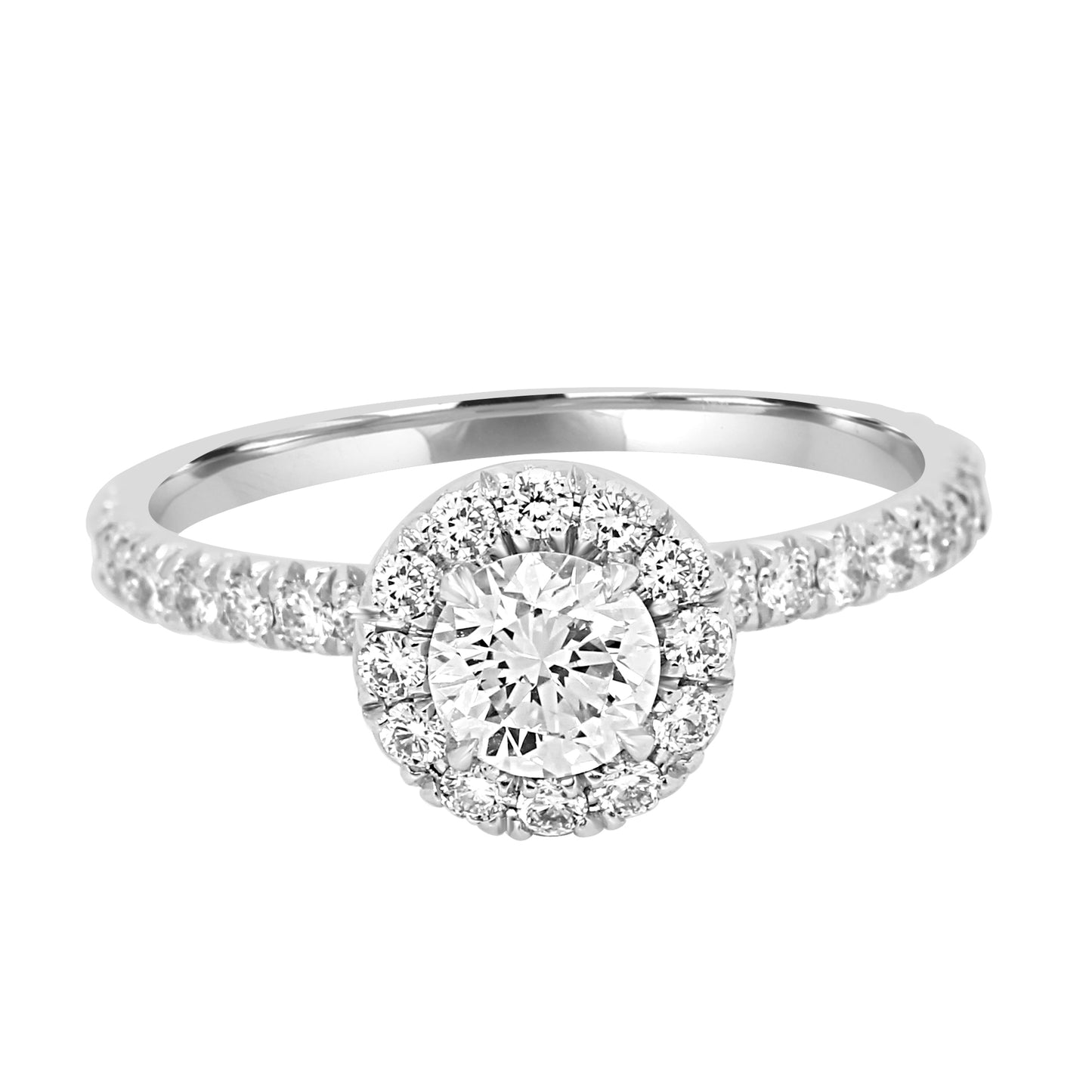 GIA Certified Bridal Ring 18K White Gold & Platinum