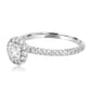 GIA Certified Bridal Ring 18K White Gold & Platinum