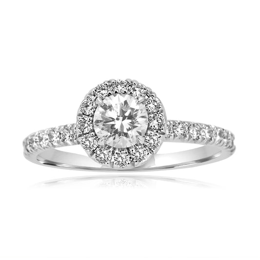 GIA Certified Bridal Ring 18K White Gold & Platinum