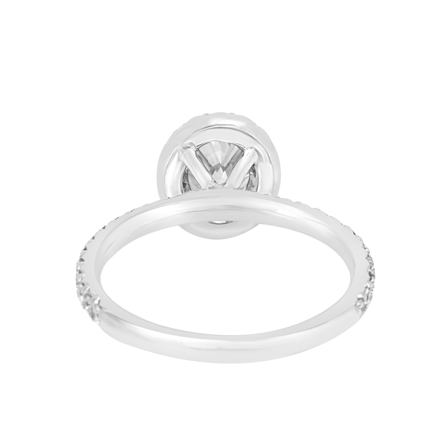 GIA Certified Bridal Wedding Ring 18K White Gold & Platinum