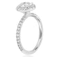 GIA Certified Bridal Wedding Ring 18K White Gold & Platinum