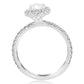 GIA Certified Bridal Wedding Ring 18K White Gold & Platinum