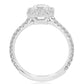 GIA Certified Bridal Wedding Ring 18K White Gold