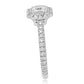 GIA Certified Bridal Wedding Ring 18K White Gold