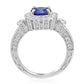 Stunning Tanzanite 14K White Gold Ring