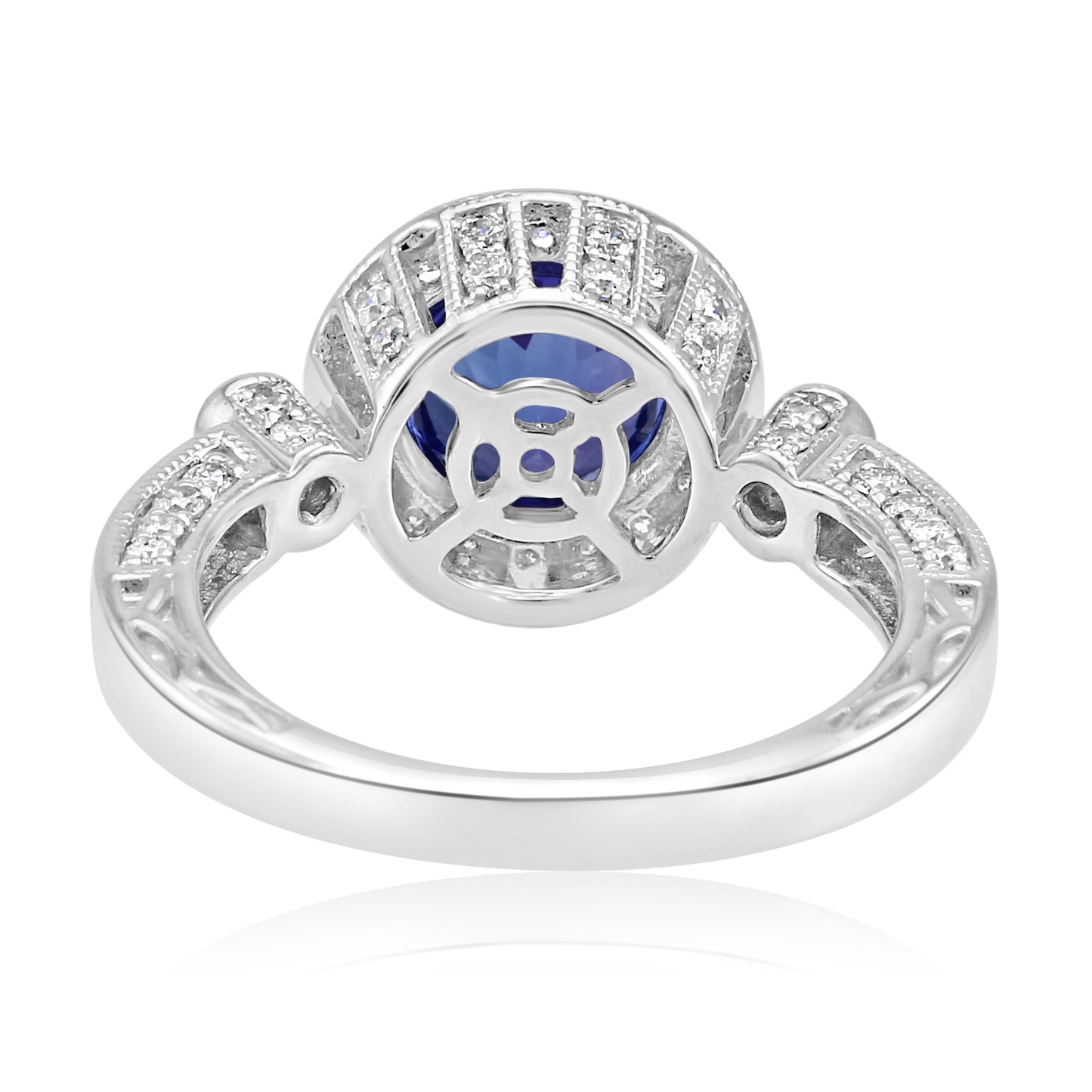 Stunning Tanzanite 14K White Gold Ring