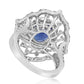 Radiant Tanzanite Ring 14K White Gold