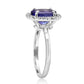 Radiant Tanzanite Ring 14K White Gold