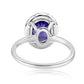 Radiant Tanzanite Ring 14K White Gold