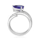 Enchanted Pear Shape Tanzanite Ring 14K White Gold