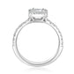 GIA Certified Diamond Bridal Ring 18K White Gold