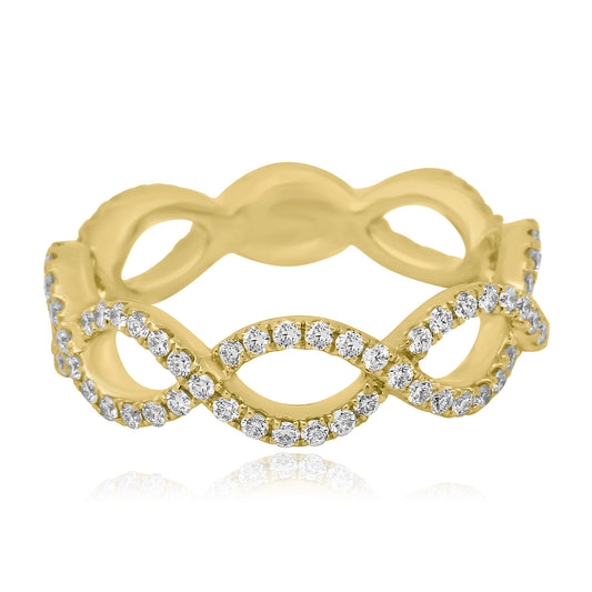 Glamourous Wedding Band 14K Yellow Gold