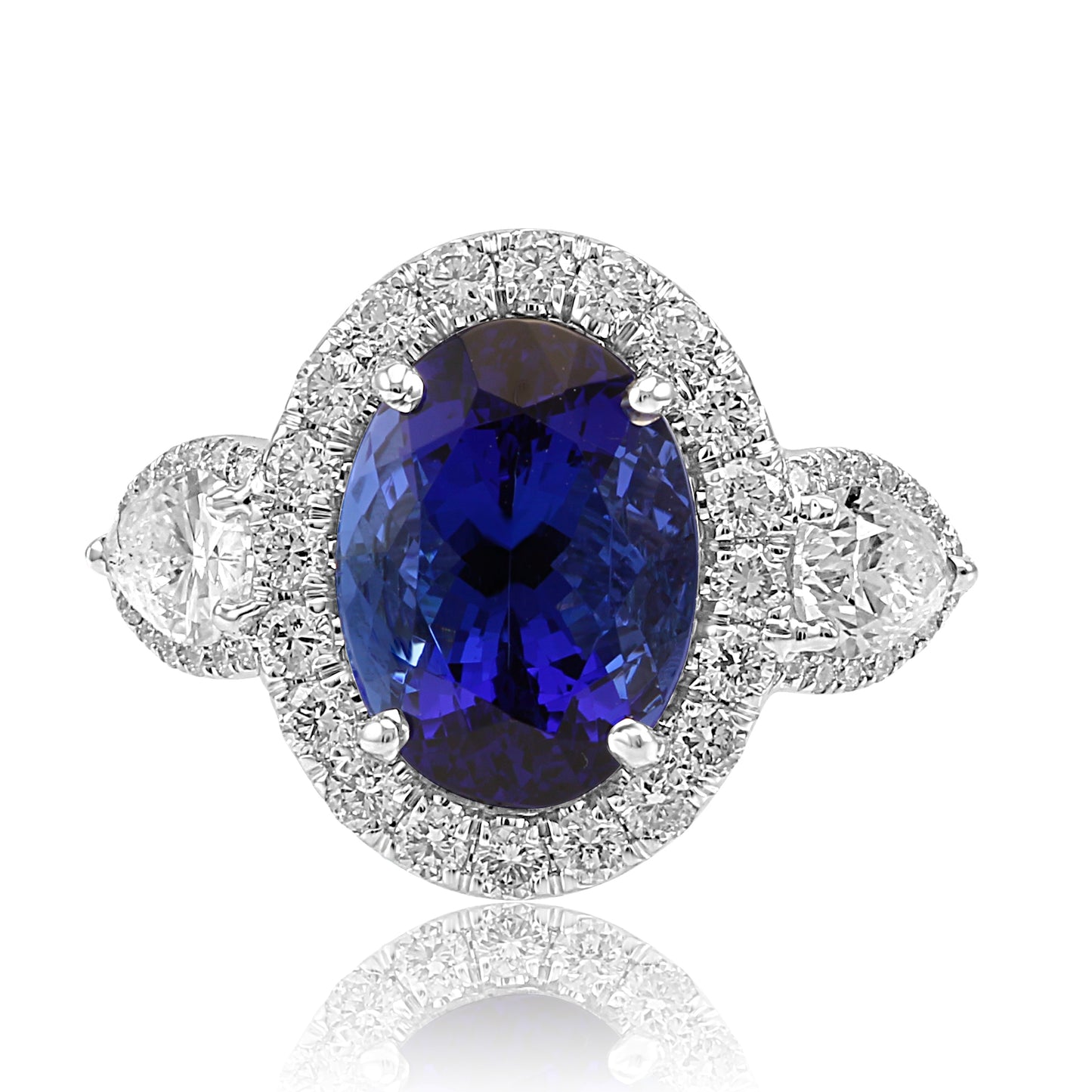 Tanzanite And Diamond 18K White and Yellow Gold