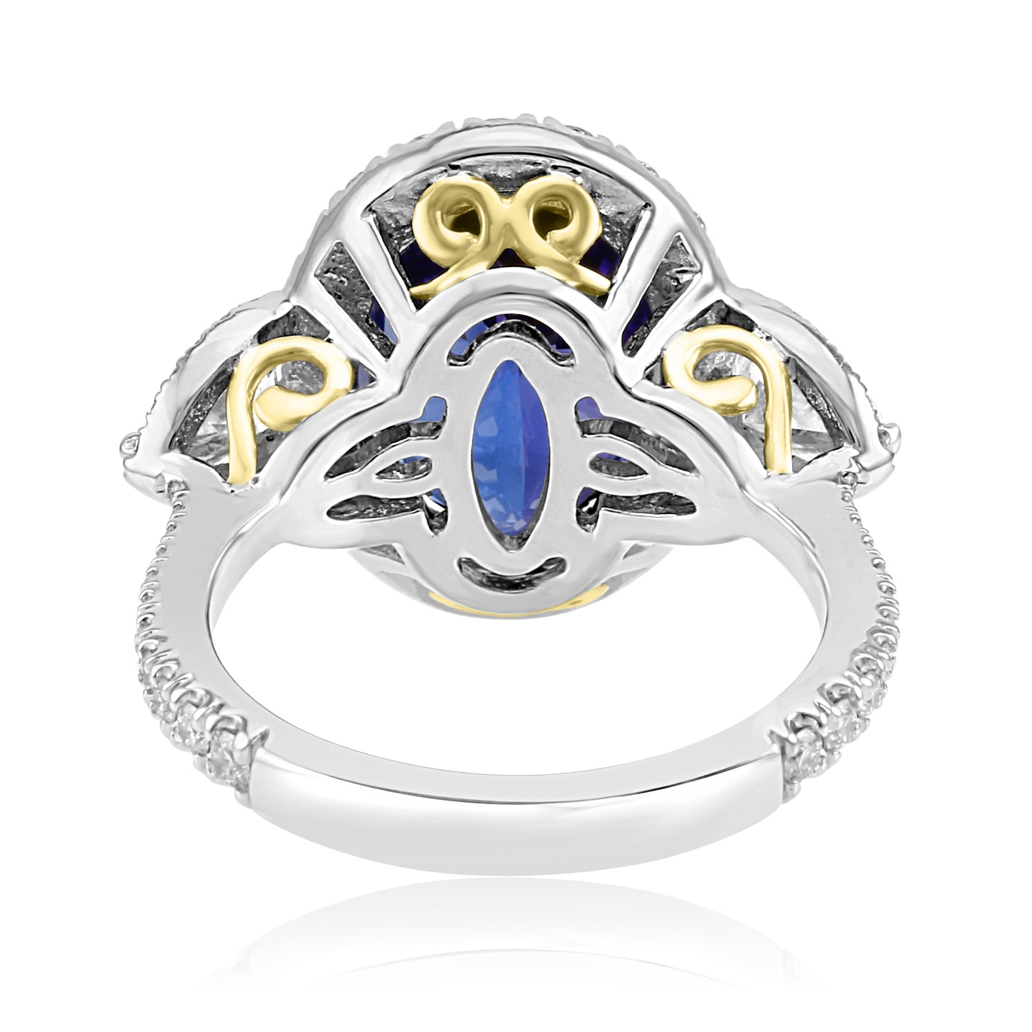 Tanzanite And Diamond 18K White and Yellow Gold