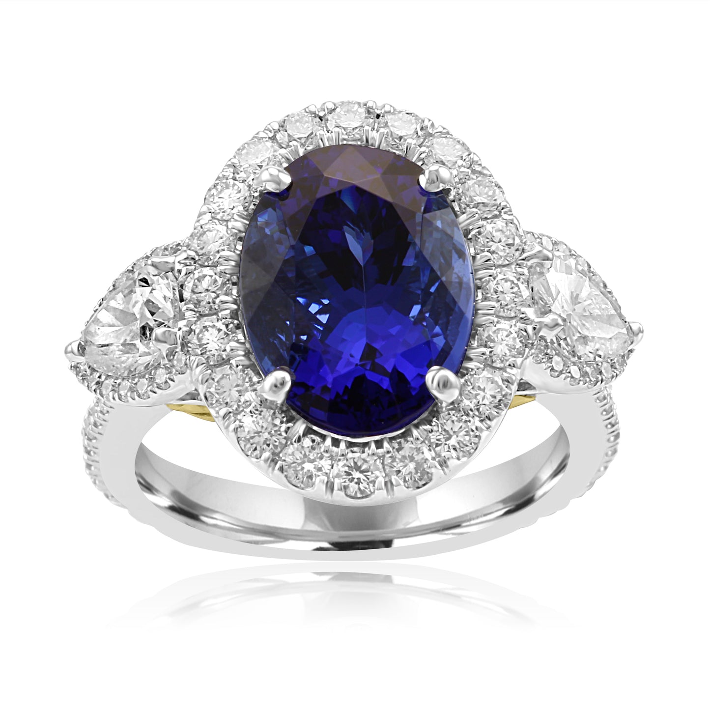 Tanzanite And Diamond 18K White and Yellow Gold