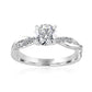 GIA Certified Bridal Wedding Ring 14K White Gold