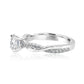 GIA Certified Bridal Wedding Ring 14K White Gold