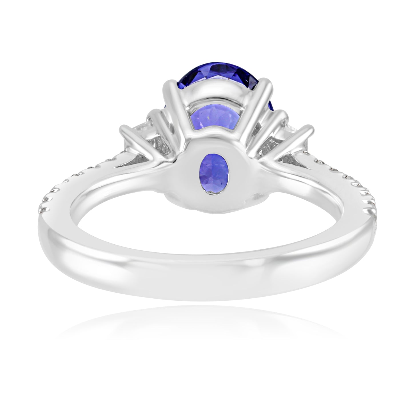 Oval Tanzanite Ring 18K White Gold