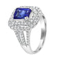 Dazzling Tanzanite Ring 18K White Gold