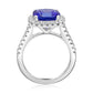 Radiant Tanzanite Ring 14K White Gold