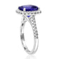 Radiant Tanzanite Ring 14K White Gold