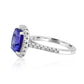 Radiant Tanzanite Ring 14K White Gold