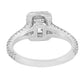 Wedding Bridal Ring GIA Certified 18K White Gold & Platinum