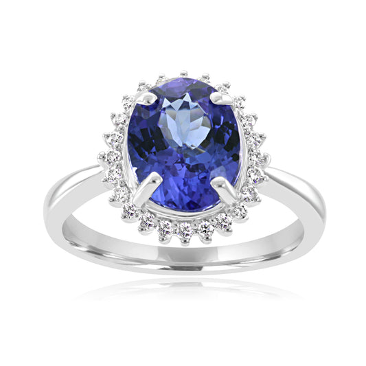 Tanzanite Ring 14K White Gold