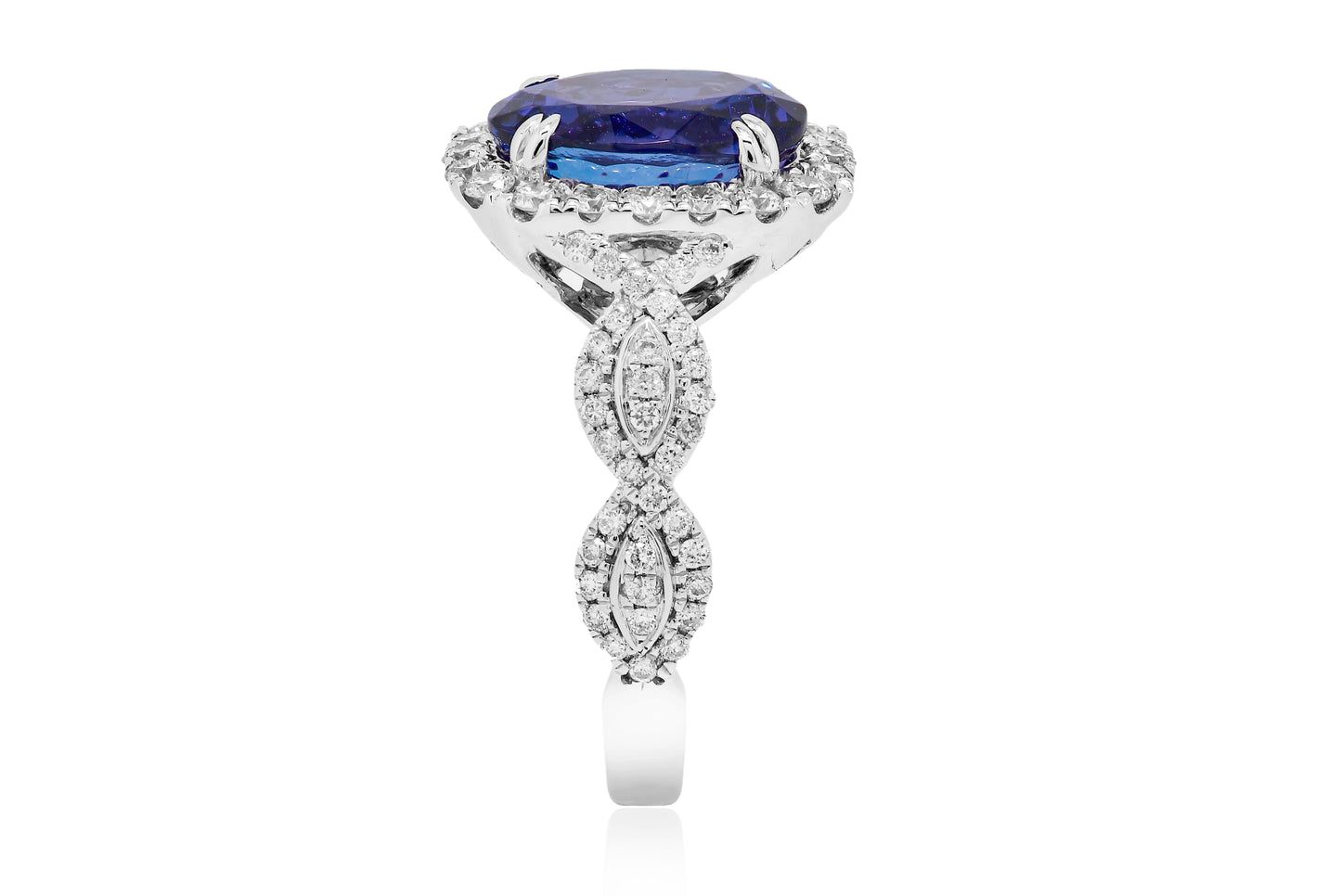 Divine Tanzanite Ring 14K White Gold