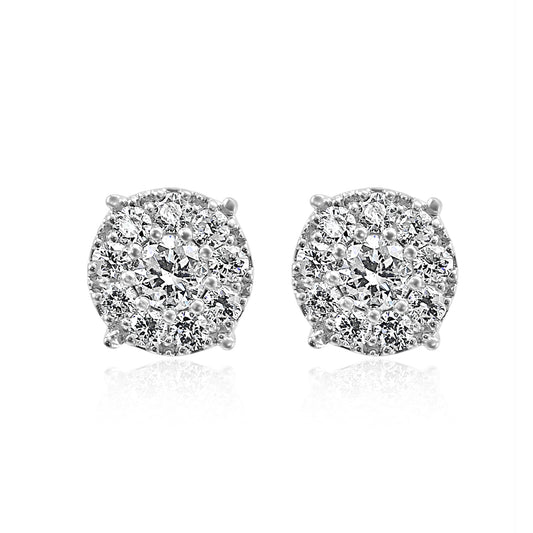 Diamond Earring 0.55 Ct 14K White Gold