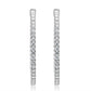 4.53 Carat Diamond Eternity Oval Hoop Earring 18K White Gold