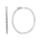 4.53 Carat Diamond Eternity Oval Hoop Earring 18K White Gold