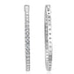 4.53 Carat Diamond Eternity Oval Hoop Earring 18K White Gold