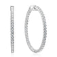 4.53 Carat Diamond Eternity Oval Hoop Earring 18K White Gold