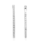 3.50 Carat Diamond Eternity Hoop Earring 18K White Gold