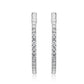 2.50 Carat Diamond Oval  Hoop Earring 18K White Gold