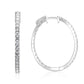 2.50 Carat Diamond Oval  Hoop Earring 18K White Gold