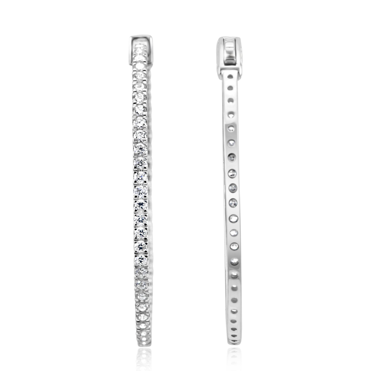 2.31 Carat Diamond Eternity Oval 18K White Gold