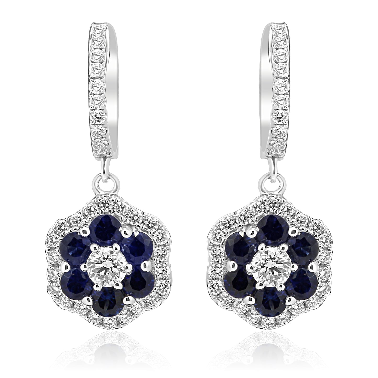 Sapphire Diamond Earring 2.49 CT